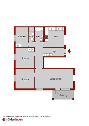 4 rum och kök i ett plan